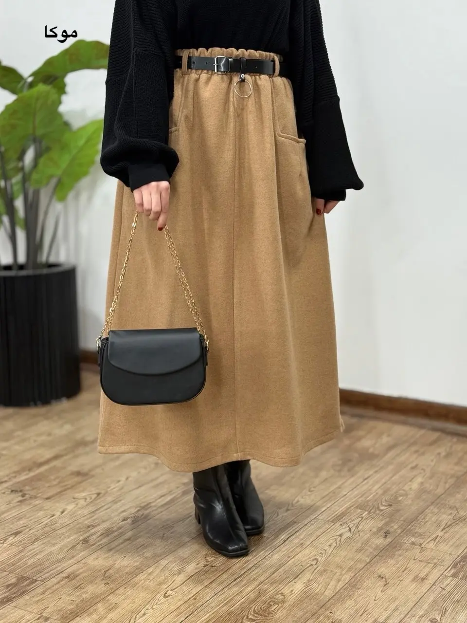 دامن فوتر به همراه کمربند